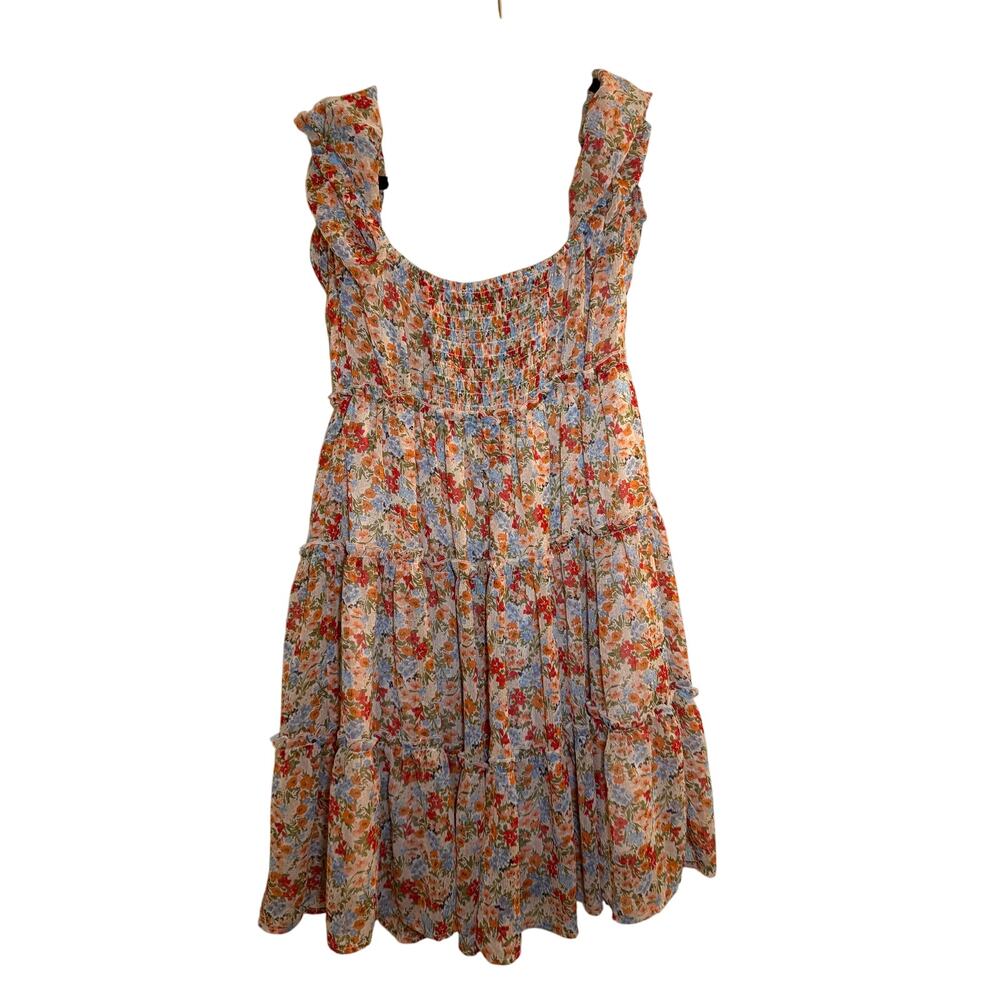 Ash & Violet Floral Mini Dress Multicolor Medium‎ Cottagecore Summer Vacation